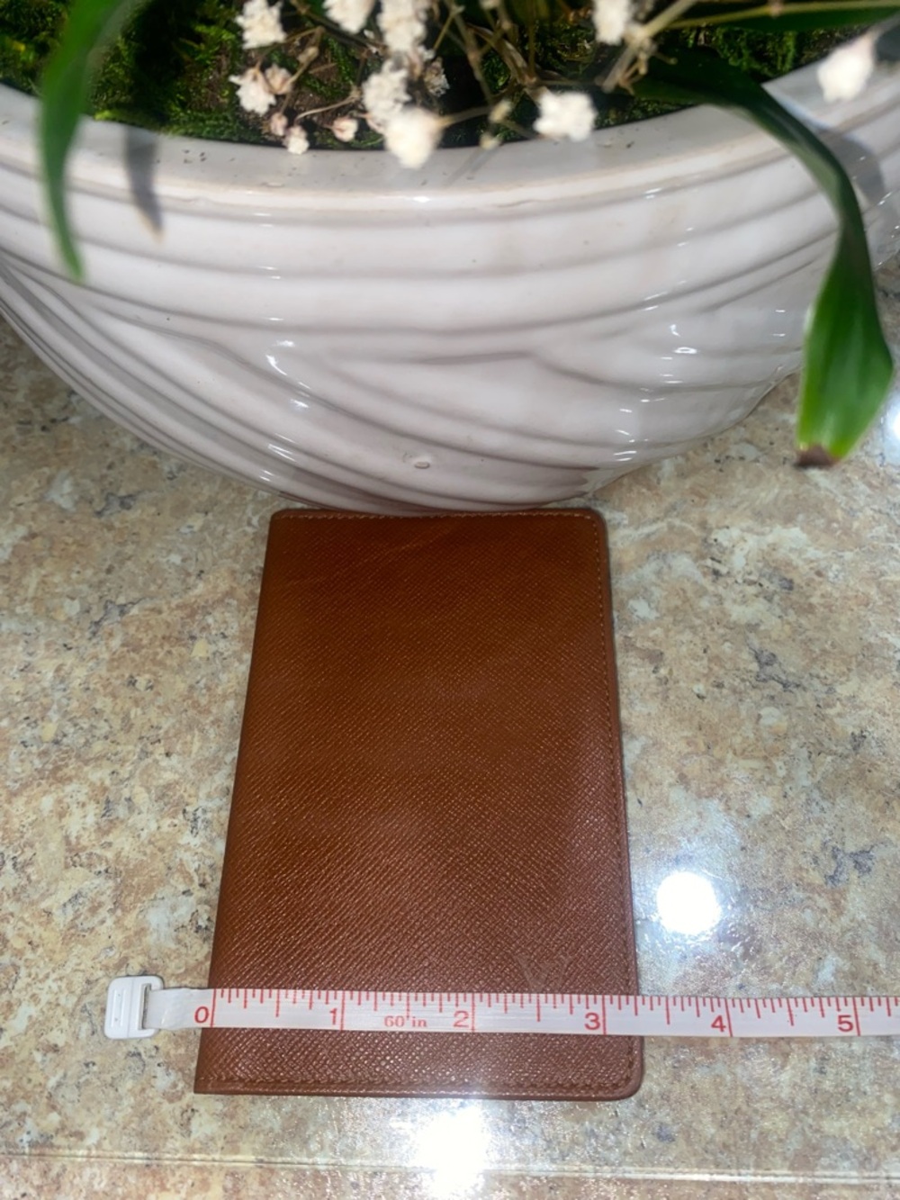 Louis Vuitton Vintage Brown Taiga Leather Card Holder Wallet SP0968 EUC - Picture 13 of 14